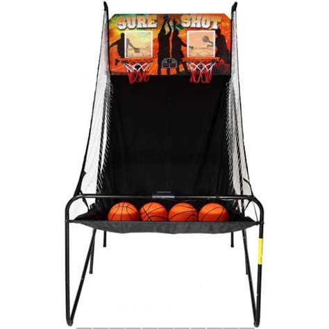 In addition, the basketball arcade game provides an excellent way of getting in a quick workout without needing to go out of your home. Sure Shot 2-Player Electronic Arcade Basketball Game NG2233B