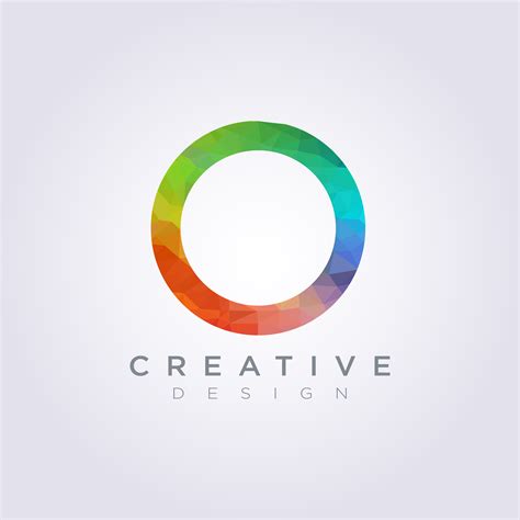 Circle Colourful Rainbow Vector Illustration Design Clipart Symbol Logo