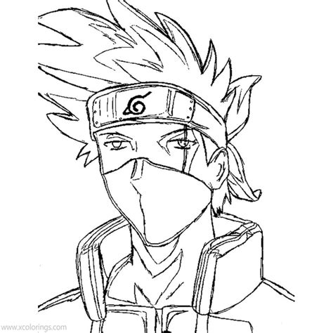 Naruto Coloring Pages Kakashi Anime Coloring Pages Pdmrea