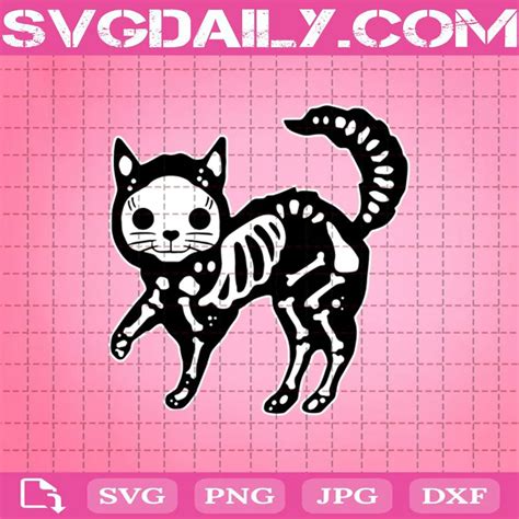 Cat Skeleton Svg Svgdaily Daily Free Premium Svg Files