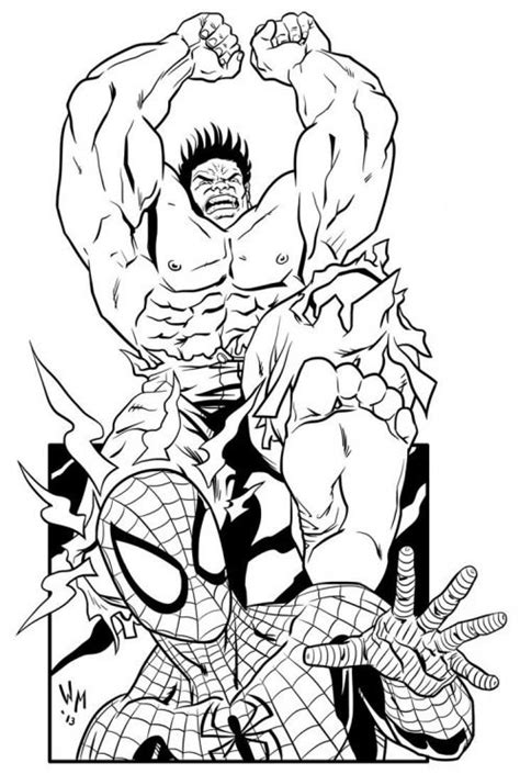 Have fun and enjoy it! Coloring Pages Hulk And Spiderman Hulk And Spiderman ...