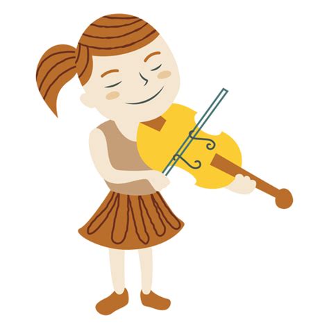 Girl Playing Violin Transparent Png And Svg Vector File