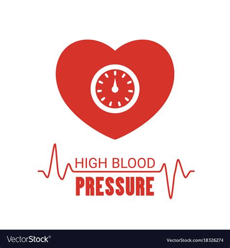 High Blood Pressure Icon Blood Pressure Icon Vector Image