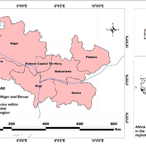 north central region  nigeria map  shows nigeria africa   scientific