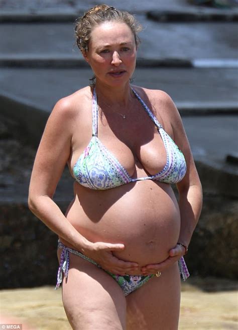 Camilla Franks Shows Off Her Baby Bump In Skimpy Bikini