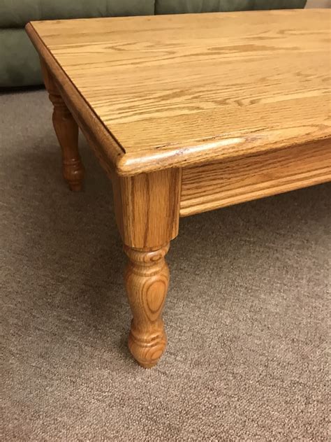 Solid Light Oak Coffee Table Delmarva Furniture Consignment