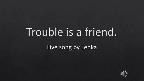 Trouble Is A Friend Lenka Acoustic Live With Lyrics2013 Youtube