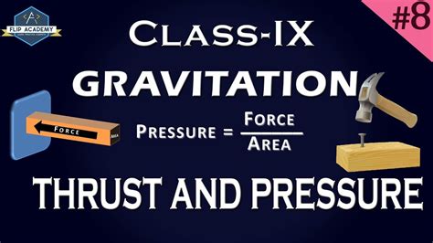 Gravitation 08 Thrust And Pressure Cbse Class Ix Physics Youtube