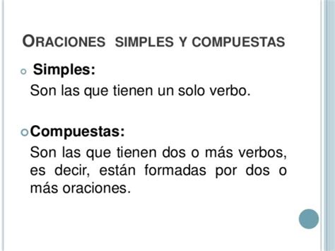 Información De Oraciones Simples Y Compuestas Cuadros Comparativos Y