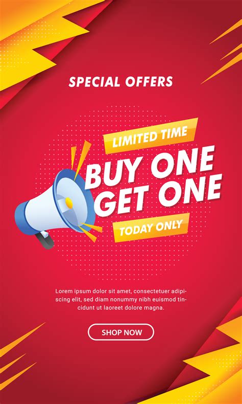 Buy One Get One Poster Template 7385082 Vector Art At Vecteezy