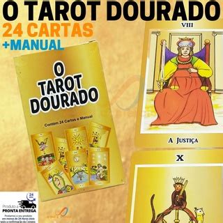 Tarot Dourado De Marselha Cartas Baralho De Tar Com Lindas