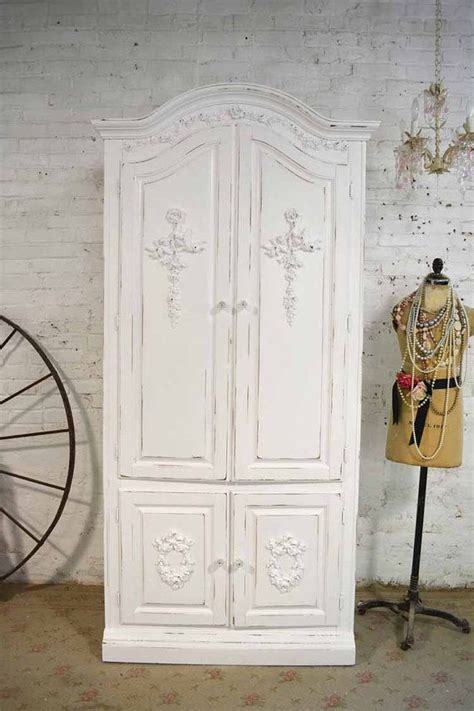 Armoire Painted Cottage Chic Shabby French Romantic Armoire Wardrobe Am192
