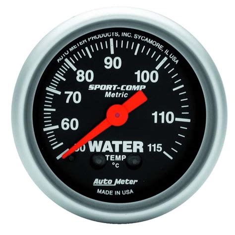 Autometer 3332 M Sport Comp Mechanical Water Temperature Gauge