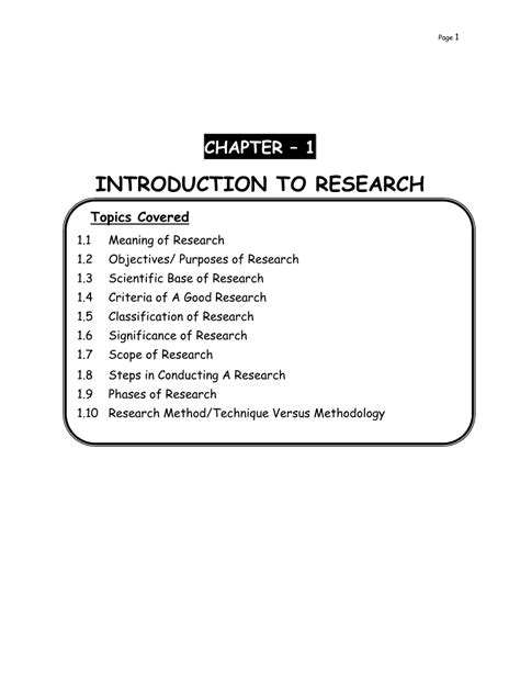 Pdf Introduction To Research