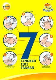 Poster Langkah Mencuci Tangan Lakaran