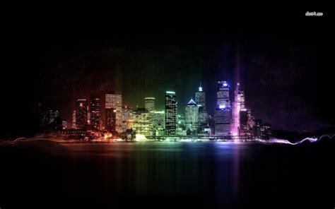 Free Download Neon City Lights Wallpaper Digital Art Wallpapers 13002