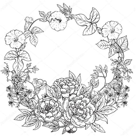 Home hoofdmenu kleurplaten kleurplaat van een bloemenkrans. Bloemenkrans Kleurplaat : "Coloring book with flower theme ...