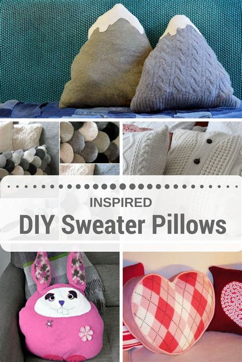 The Best Upcycled Old Sweater Pillows Tutorials Sweater Pillow