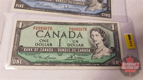 Canada Bills 1954 Series 8 Bills 1 2 5 10 20 50 100df