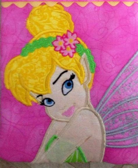 Tinkerbell Applique Design Fairy Machine Embroidery Digital Etsy