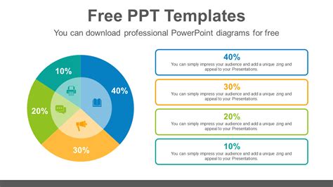 5 Split Pie Chart Powerpoint Diagram Pptx Templates