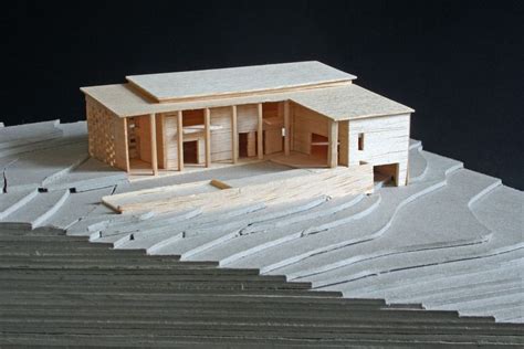 Vass House Model In Balsa Wood At 1200 By Földes Architects