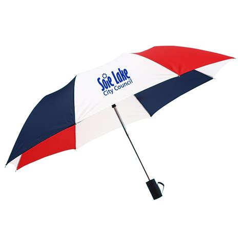 42 Folding Umbrella With Auto Open Redwhiteblue 42