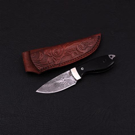 Damascus Skinner Knife Hk0332 Black Forge Knives Touch Of Modern