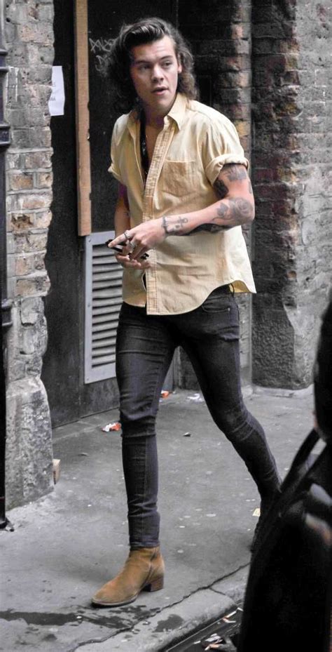 Covered elasticized gusset at sides. Saint Laurent Paris in 2020 | Harry styles boots, Harry ...