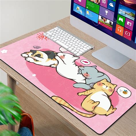 Cute Mouse Pad Comtuper Desk Mat Large Xxl Mousepad Kawaii Gaming Accessoroes Laptop Gamer