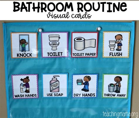 Bathroom Routine Visual Cards Routine Cards Montessori
