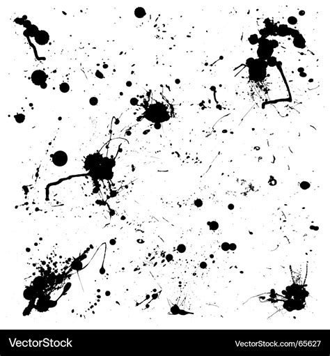 Grunge Black Splat Ink Royalty Free Vector Image