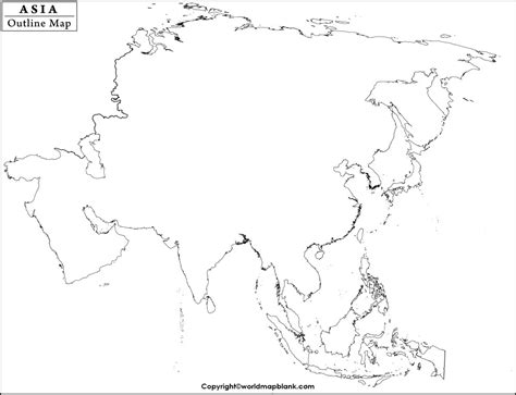 Printable Blank Map Of Asia Map Of Asia Blank Pdf
