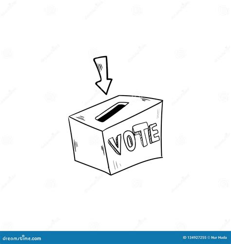 Vote Box Doodle Icon Stock Illustration Illustration Of Election