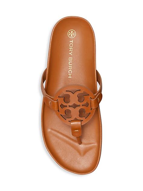 Shop Tory Burch Miller Cloud Leather Thong Sandals Saks Fifth Avenue