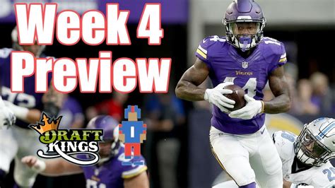 Nfl Week 4 Preview And Picks Draftkings Youtube