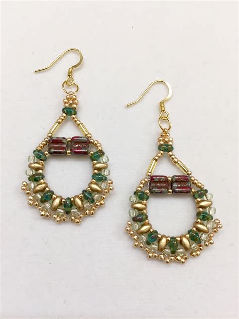 Superduo Beading Earring Trends Beaded Jewelry Diy Beading Projects