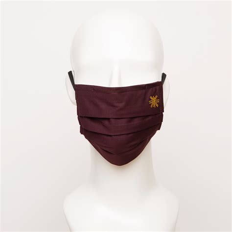 Burgundy Pleated Face Mask Aristocracy London
