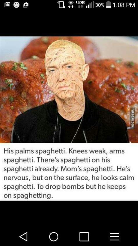 Eminem Lose Yourself Spaghetti Funny Songs Song Memes Funny Pictures