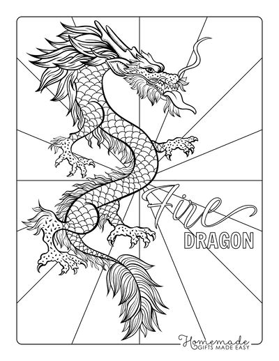 Free Dragon Coloring Pages For Kids And Adults
