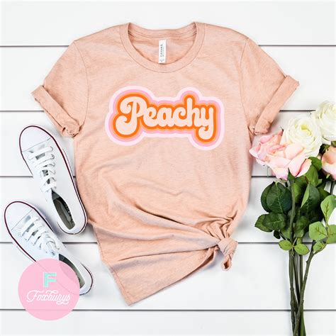 Peachy Unisex Shirt Retro Shirt Peach Shirt Summer Shirt Etsy
