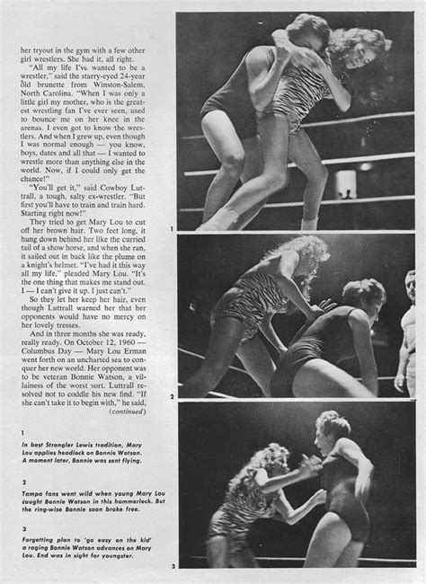 1961 Spring Issue Of Wrestling Revue Ordeal Of A Girl Wrestler