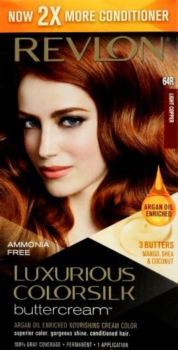 Revlon Luxurious Colorsilk Buttercream 64r Light Copper Hair Color Kit