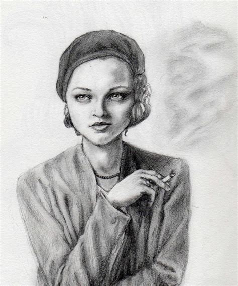 Girl With Cigarette By Tummystiks On Deviantart