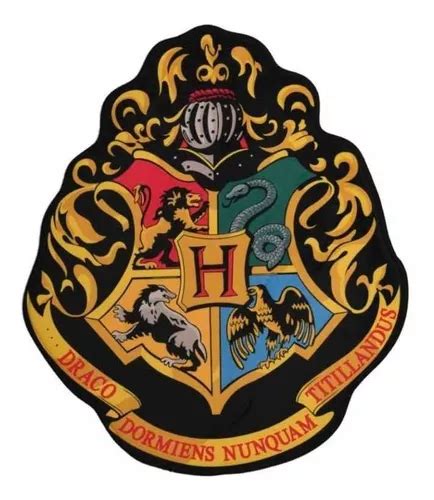 Harry Potter Tapete De Ba O Color Negro Escudo Hogwarts Mercadolibre