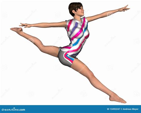 gymnastic pose stock illustration illustration of body 13492247