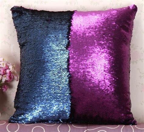Mermaid Sequin Pillow Magical Color Changing Reversible Sequin Throw