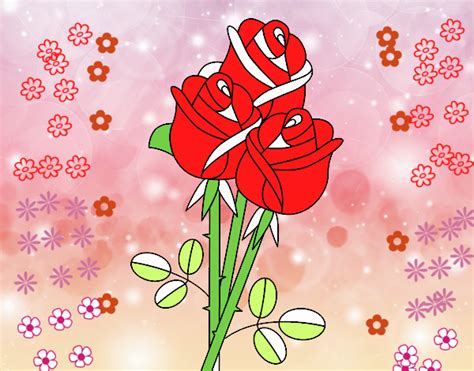 Disegni da colorare mazzo di fiori stampabile gratuito per con. Disegno Un mazzo di rose colorato da Utente non registrato ...