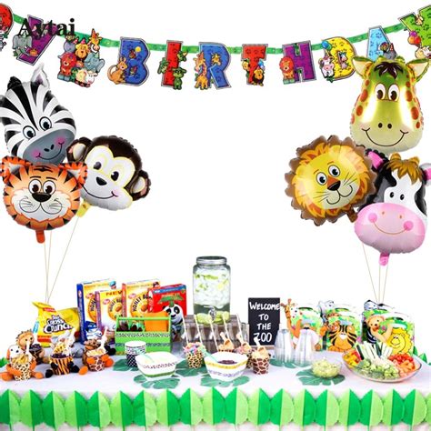 Aytai 7pcs Jungle Party Animal Theme Birthday Safari