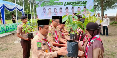 Lestarikan Lingkungan Kwarda Riau Gelar Kemah Konservasi Di Rupat
